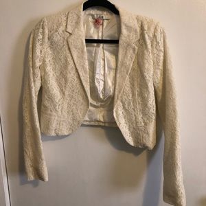 Cropped lace jacket